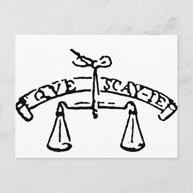 Postal Montaigne's Motto- Que Sais-Je? ¿Qué sé? (Anverso)