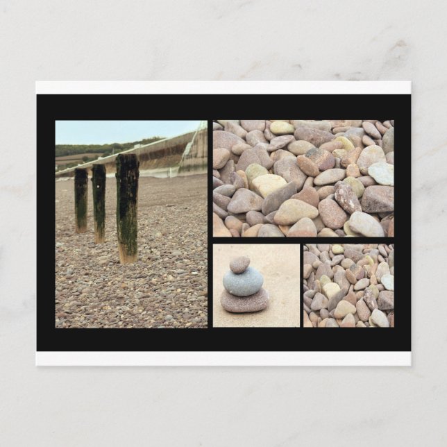 Postal montaje de playa (Anverso)