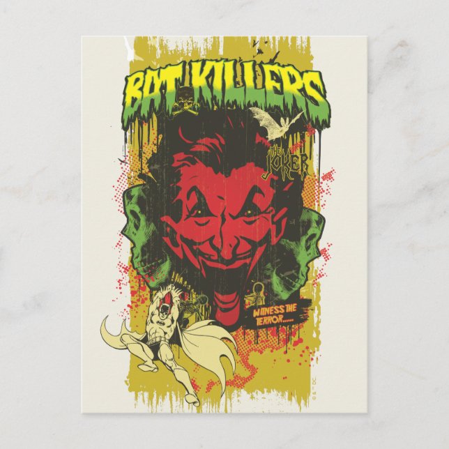 Postal Montaje del libro de historietas Joker Retro (Anverso)