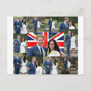 Postal Montaje fotográfico de Harry y Meghan Royal Boda P