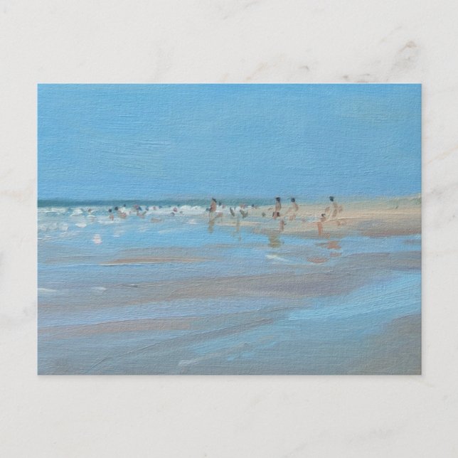 Postal Montalivet de reflexión azul (Anverso)