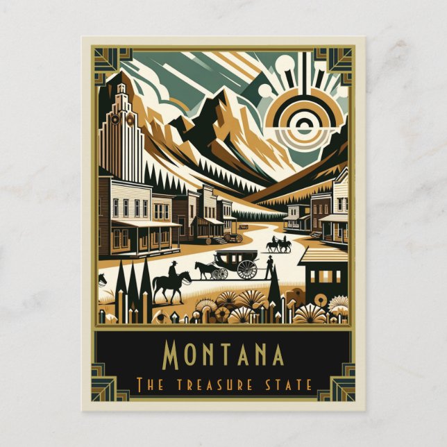 Postal Montana | Art Deco (Anverso)