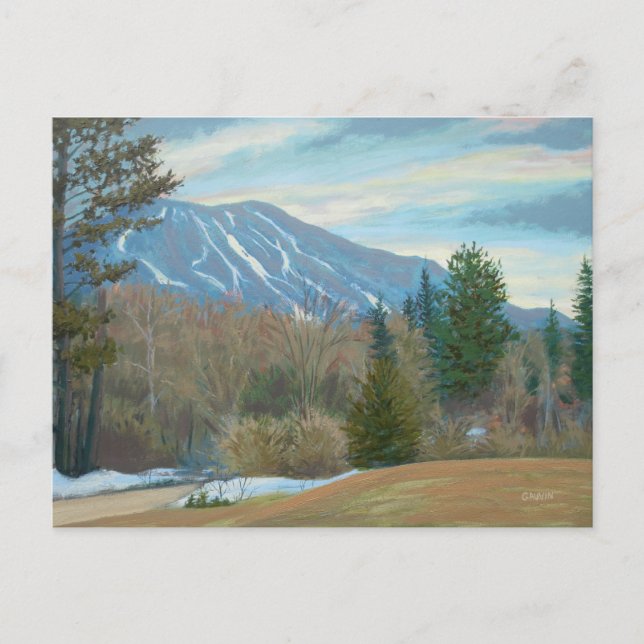 Postal Montaña Burke en el este de Burke Vermont (Anverso)