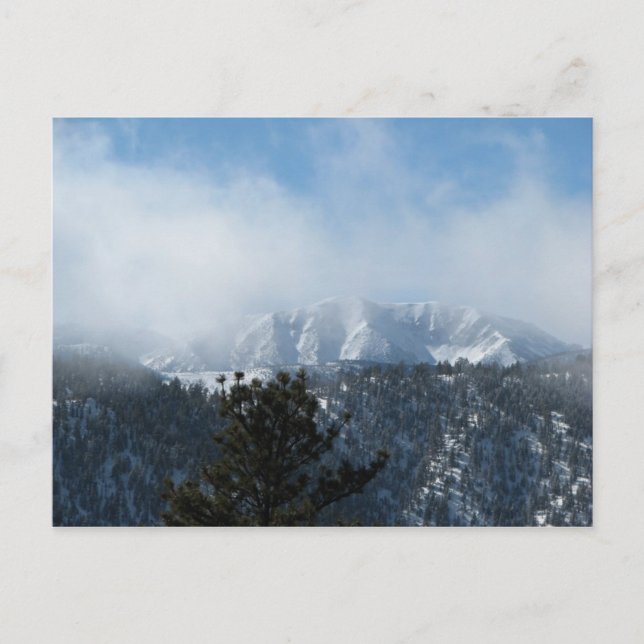 Postal Montaña cubierta de nieve (Anverso)