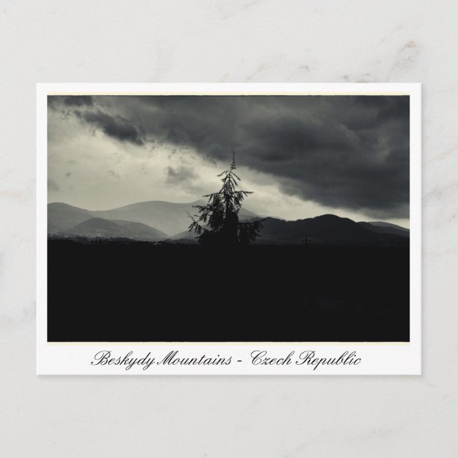 Postal Montaña de Beskydy, Lysa Hora, Morava República Ch (Anverso)