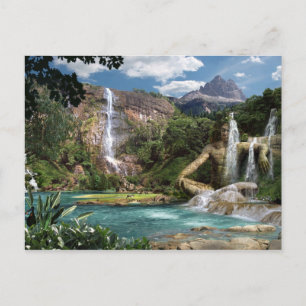 Postal Montaña de cascadas - Postkarte