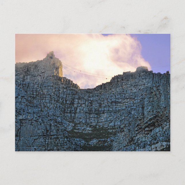 Postal Montaña de la Mesa de Ciudad del Cabo (Anverso)