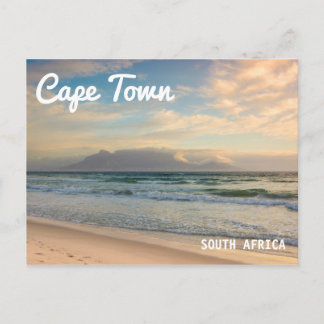 Postal Montaña de la Mesa en Ciudad del Cabo, Sudáfrica.