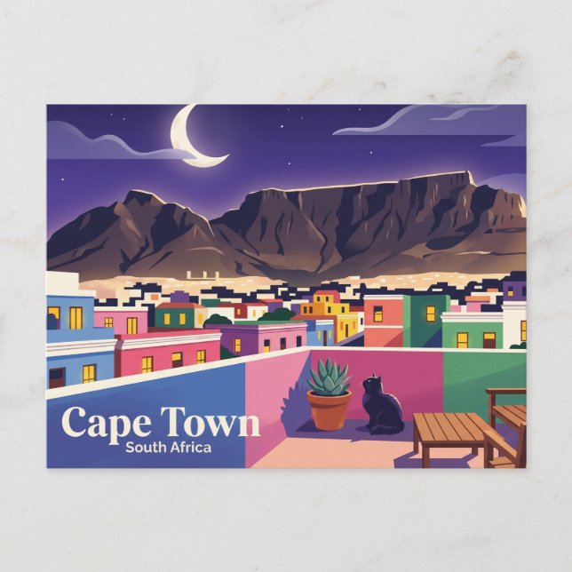 Postal Montaña de la Mesa Sudáfrica (Anverso)