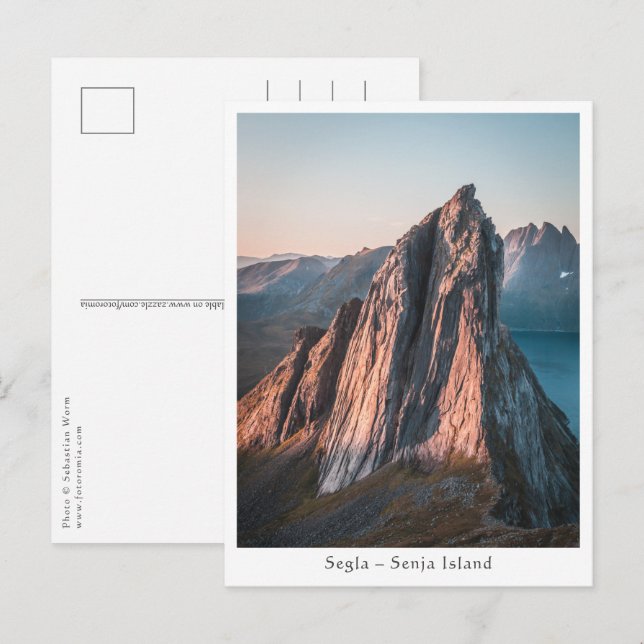Postal Montaña de Noruega (Anverso / Reverso)