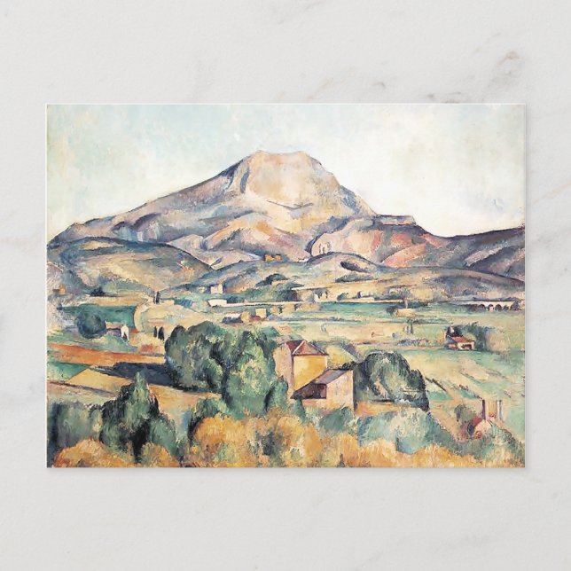 Postal Montaña de Saint-Victoire Barnes Paul Cezanne (Anverso)