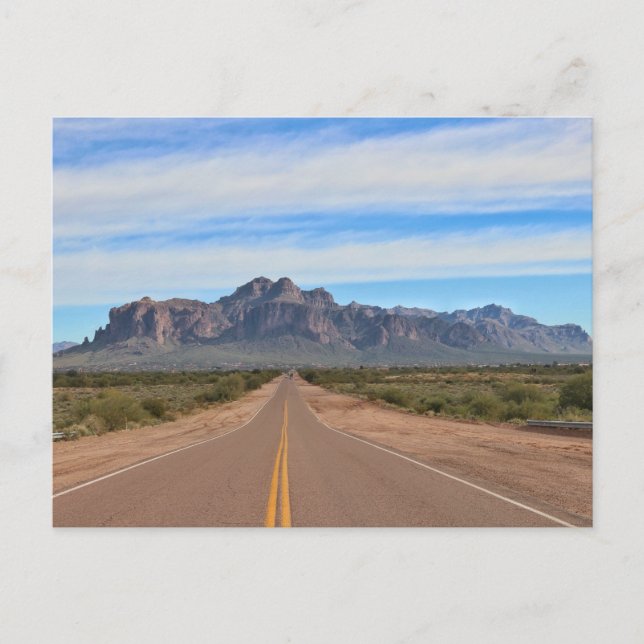 Postal Montaña de superstición, AZ (Anverso)