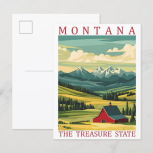 Postal Montana el Treasure State USA Travel Place