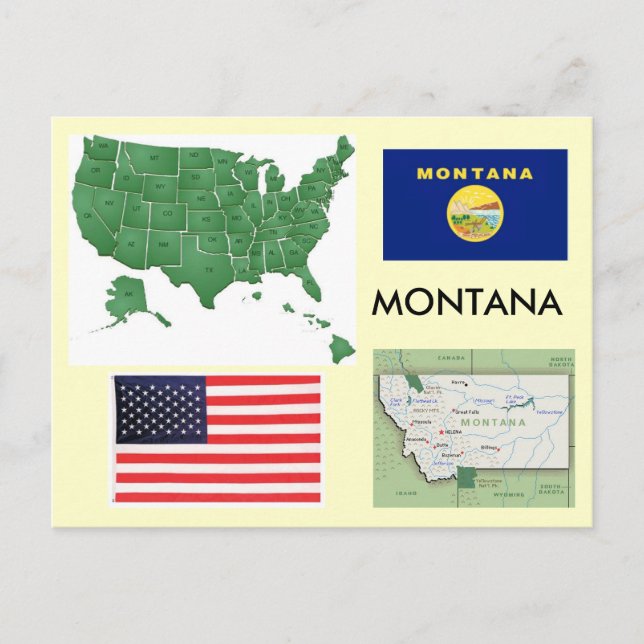 Postal Montana, Estados Unidos (Anverso)
