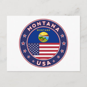 Postal Montana, estuche de teléfono Montana, pegatina Mon