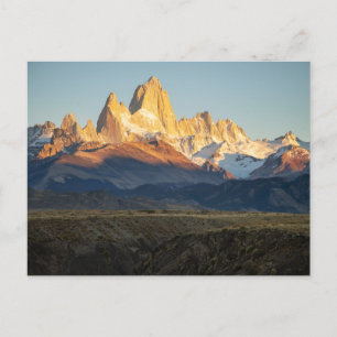 Postal Montaña Fiz Roy al amanecer