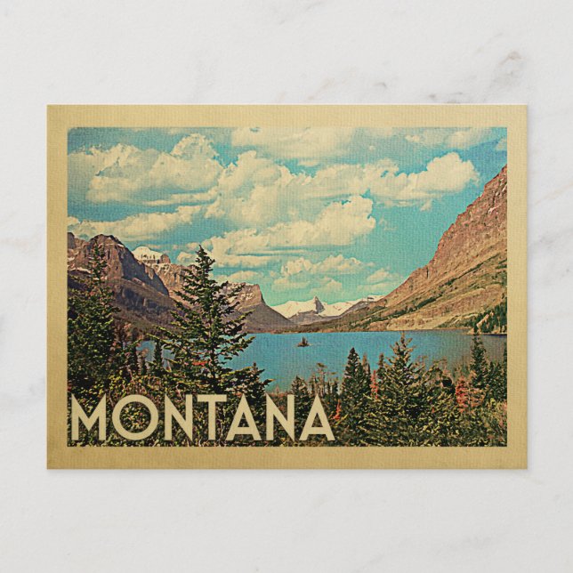 Postal Montana Glacier Park Postcard Vintage Travel (Anverso)