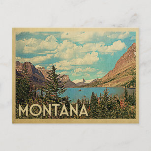 Postal Montana Glacier Park Postcard Vintage Travel