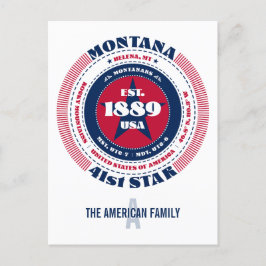 Postal Montana, Helena, MT, Patriótico, Monograma