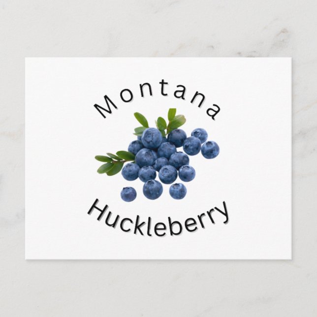 Postal Montana Huckleberry. Montana, deportistas, afuera (Anverso)