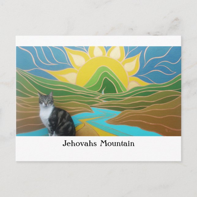 Postal Montaña Jehov ahs con Pudding (Anverso)