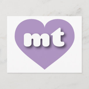 Postal Montana lavender corazón - Me encanta el