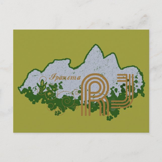 Postal montaña Leblon "Dois Irmãos" (Anverso)