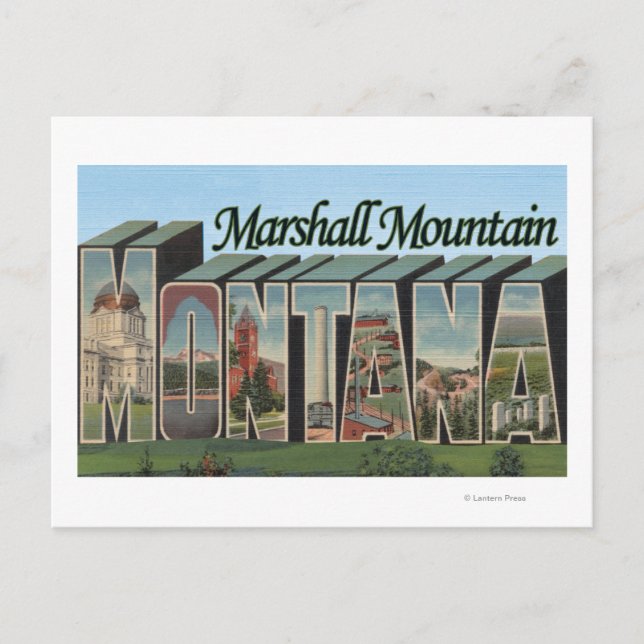 Postal Montaña Marshall, Montana (Anverso)