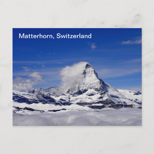 Postal Montaña Matterhorn en Suiza (Anverso)