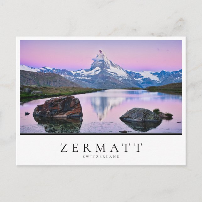 Postal Montaña Matterhorn en Zermatt, Suiza (Anverso)