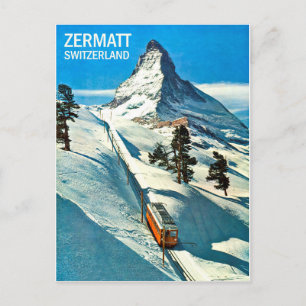 Postal Montaña Matterhorn, Suiza, Zermatt, vintage