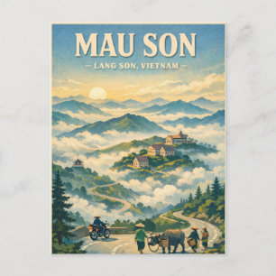 Postal Montaña Mau Son, Lang Son, Vietnam Viajes
