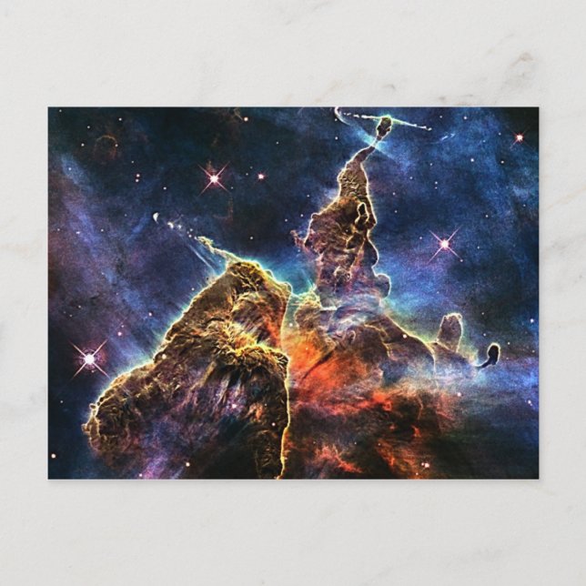 Postal Montaña mística en la NASA espacial (Anverso)