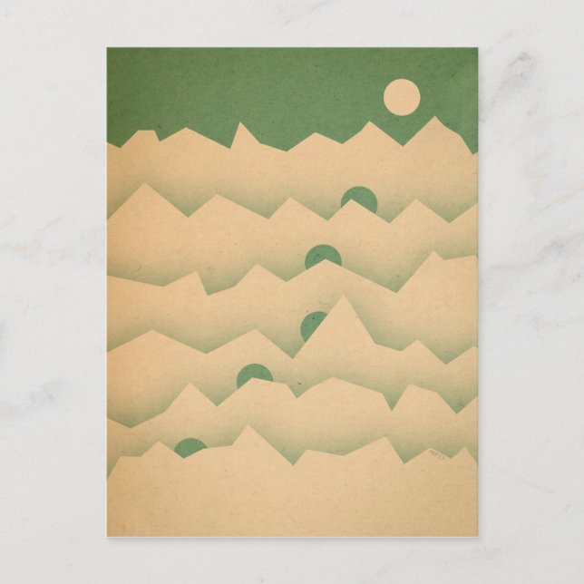 Postal Montaña Moon Rising (Anverso)