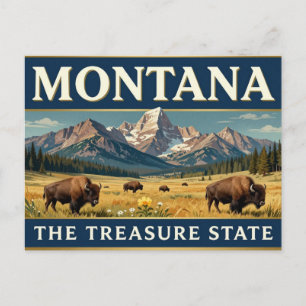 Postal MONTANA Patrimonio de la montaña Big Sky