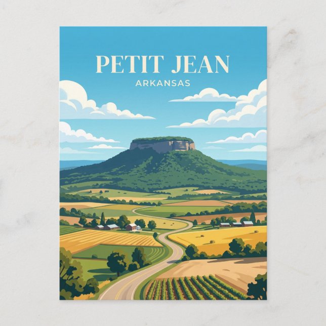 Postal Montaña Petit Jean EE. UU. (Anverso)