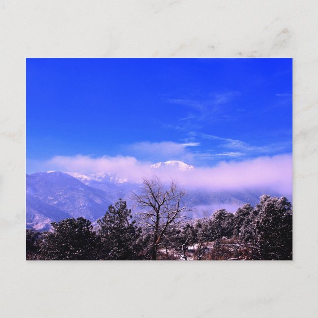 Postal Montaña pico Pikes, Colorado Springs, CO (Anverso)