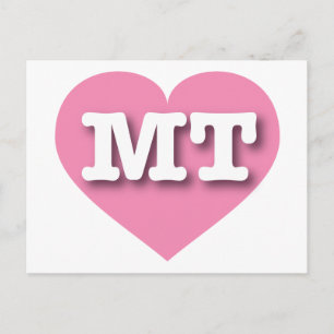 Postal Montana Pink Heart - Me encanta MT