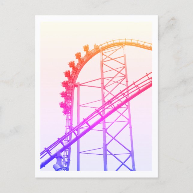 Postal Montaña Rusa X2 Six Flags Magic Mountain (Anverso)