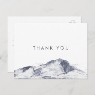 Postal Montaña Simple Gracias Postcard