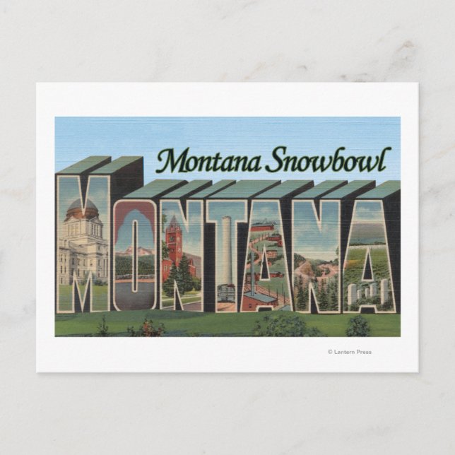 Postal Montana Snowbowl (Anverso)