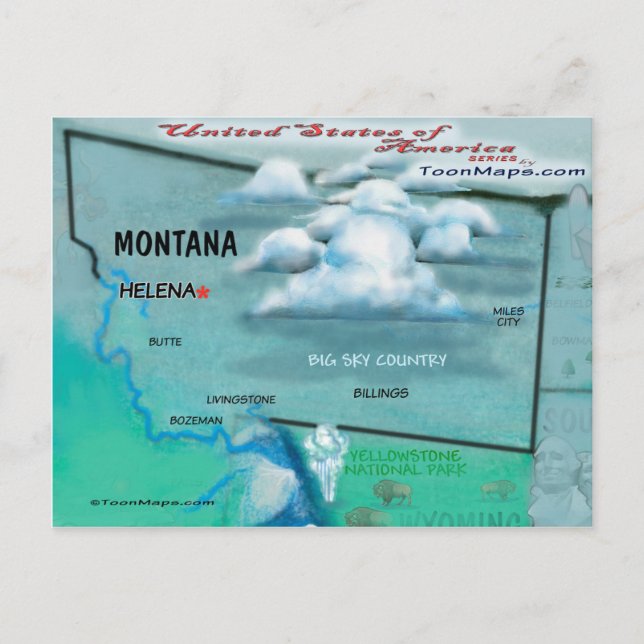 Postal Montana USA Card (Anverso)