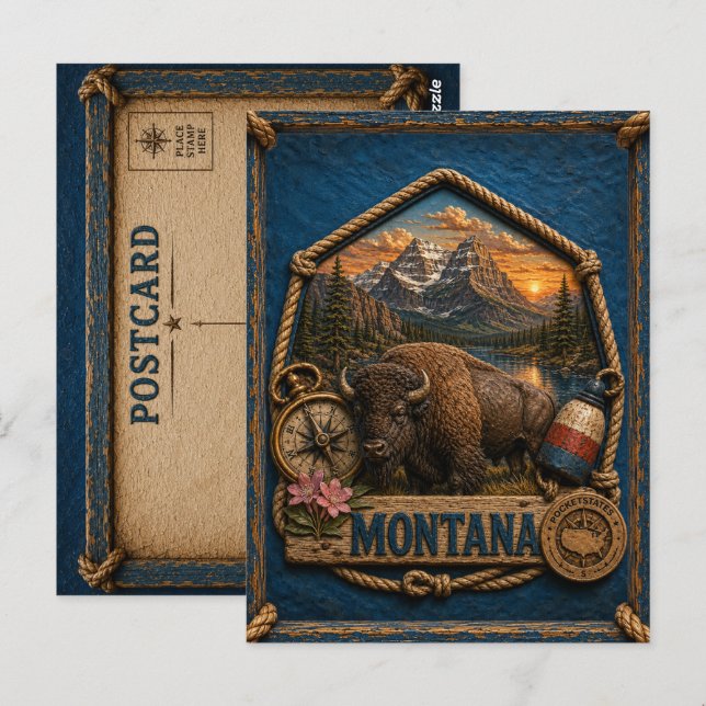 Postal Montana Viajes Antiguos (Anverso / Reverso)