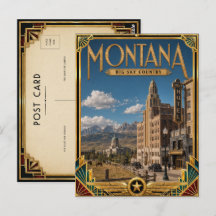 Montana Vintage Art Deco Edad Dorada