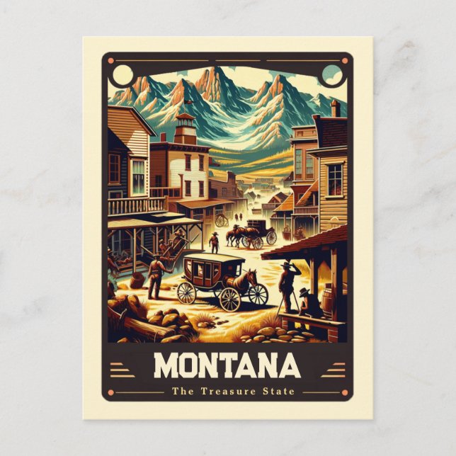 Postal Montana | Vintage patriótico (Anverso)