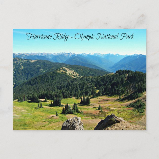 Postal Montaña Vista del huracán Ridge (Anverso)