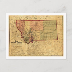 Postal MontanaMapa PanorámicoMontana