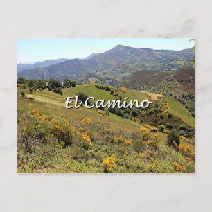 Postal Montañas a lo largo de El Camino, España (pie de f