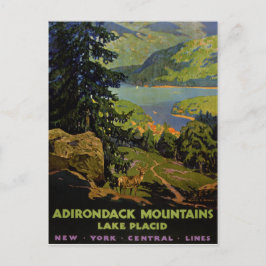 Postal Montañas Adirondack El Afiche De La Vintage Del La