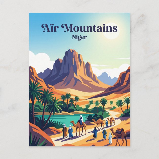 Postal Montañas Aïr Níger (Anverso)